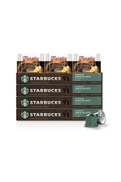 Starbucks 4 Adet 10'lu Pike Place Kapsül Kahve Seti + Fiorella 3x