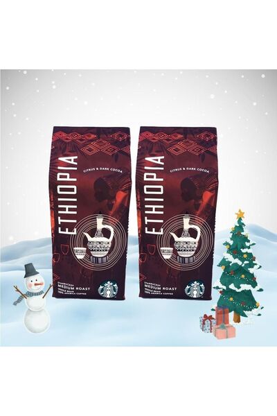 Starbucks حزمة عيد الميلاد إثيوبيا أرابيكا القهوة الأساسية 250 جرام × 2