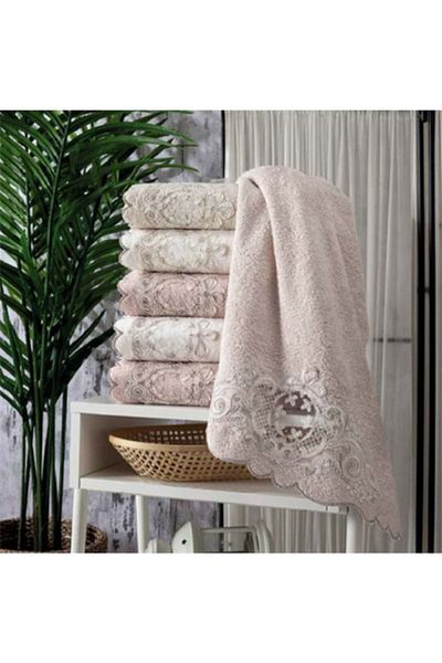 Pupilla Bamboo Laced 6-Piece Towel Set 50x90 Santana