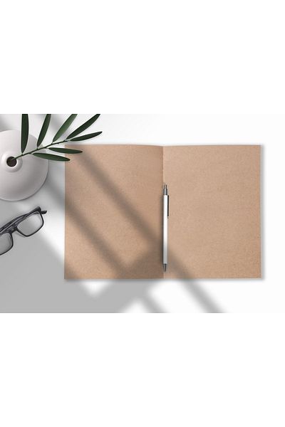 Fark Tanıtım Copertă Van Gogh Design Notebook fără linii Pagina Kraft A5 (model noapte înstelată)