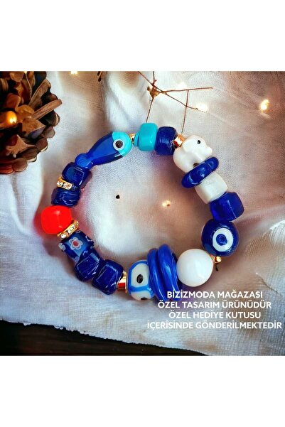bizizmoda Glass Basement Bead Charm Murano Evil Eye Bead Bracelet Evil Eye Be...