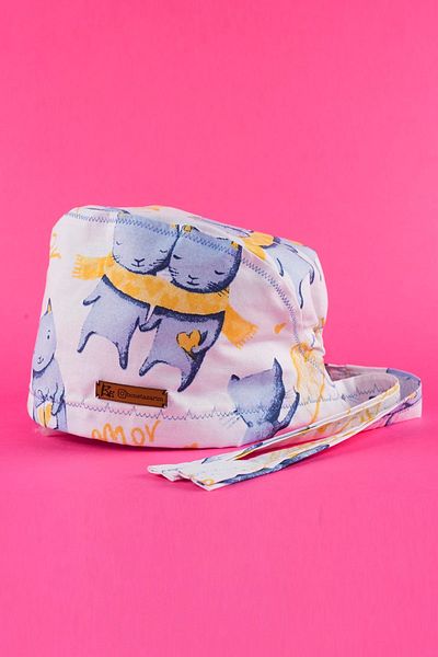 Best Bone Blue Lover Cat Patterned Surgical Cap