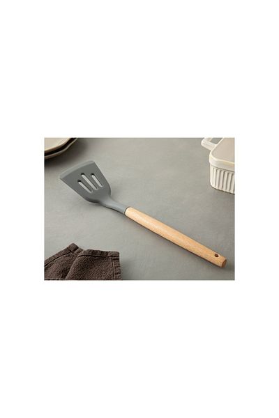 English Home Gray Liana Silicone Spatula - 36X20 cm with Holes