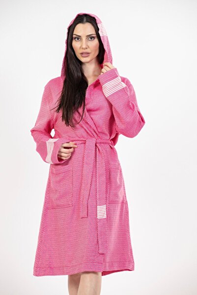 Eselba Phuket Fitty Boxbox Pembe Bambu Peştemal Kadın Bornoz/sabahlık S/m