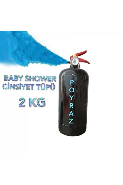 P POYRAZ 2 kg Yangın Tüpü Baby Shower Cinsiyet Partisi Belirleme Tüpü Mavi Tüpü