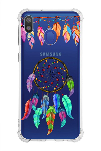 PrintiFy جراب PrinriFy Samsung Galaxy M20 متوافق مع Evil Eye Bead 6 مطبوع ومضاد للصدمات مع حماية للزوايا