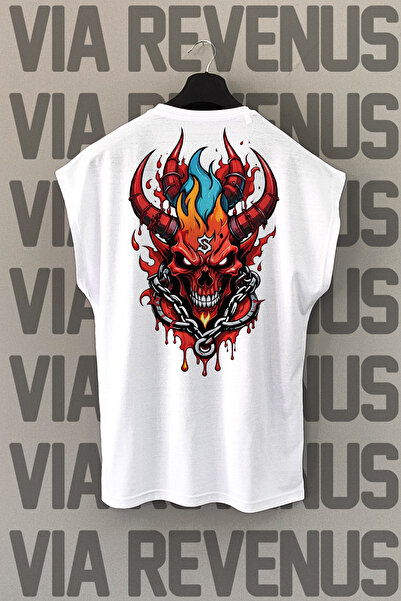 Vordevia Sportska majica bez rukava Devil Back Štampano