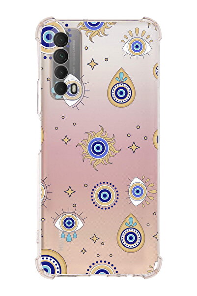 PrintiFy Prinrify Huawei P Smart 2021 Compatible Evil Eye Bead 5 Printed Tran...