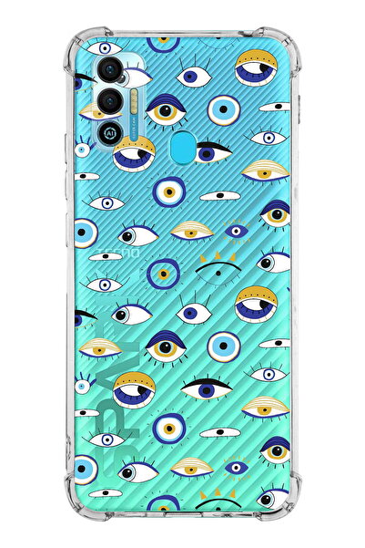 PrintiFy Prinrify Tecno Spark 7t Compatible Evil Eye Bead 2 Printed Transpare...