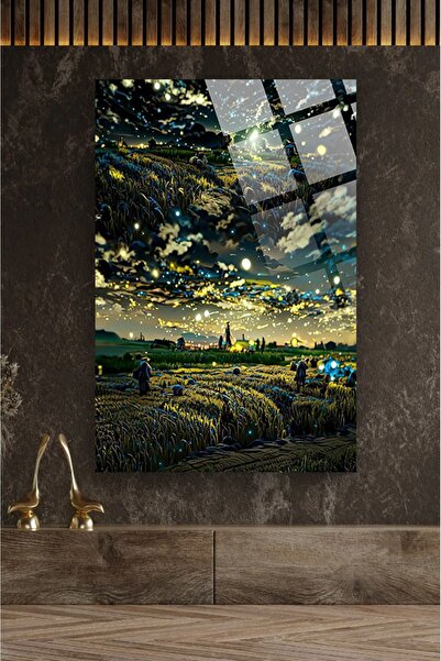 TAULART Buday Field Sky View 4 мм луксозна, нечуплива, закалена стъклена карт...