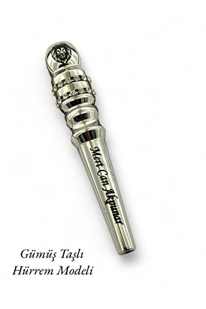 ByHediye Nargile Sipsi Gümüş Kaplama Taşlı Hürrem Modeli Kişiye Özel