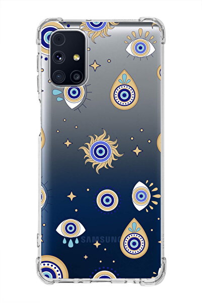 PrintiFy Prinrify Samsung Galaxy M31S Compatible Evil Eye Bead 5 Printed Tran...
