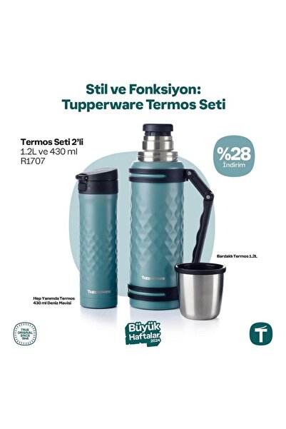 Tupperware 2 Li Termos Set.