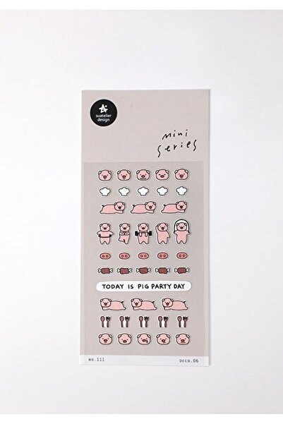 suatelier Autocolant Kore Suatelier Çıkartma Mini Series - 111 Pigs Tırnak St...