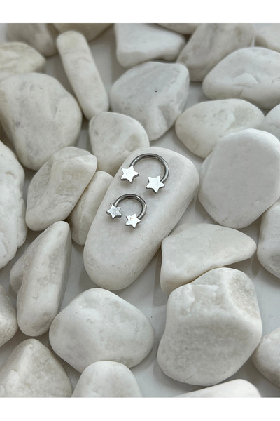 Karınca Piercing Halka Yıldız Piercing Cerrahi Çelik Piercing Tragus Helix Septum Nipple Dudak Orbital Kıkırdak Küpe