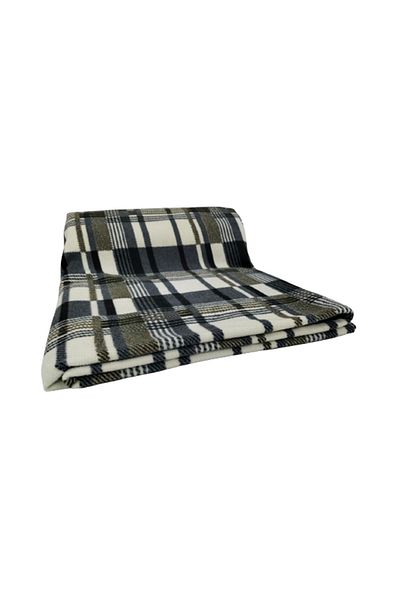 ecottonworks TV Fleece Blanket Checked Patterned