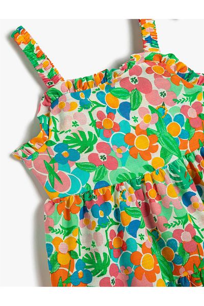 Koton 0D0 White Patterned Baby Girl Woven Dress - 4Smg80007Aw
