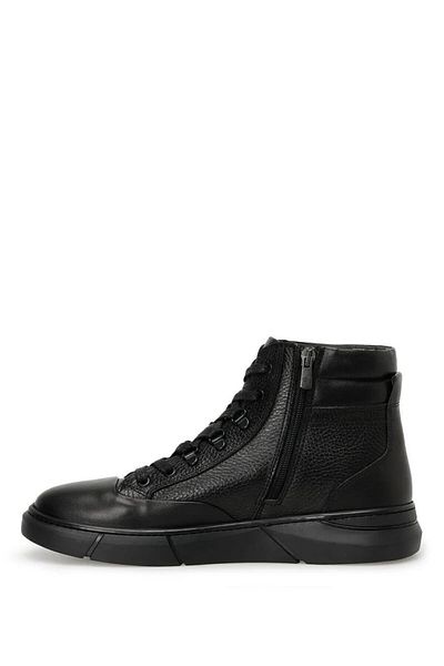 İnci Leza 3pr - Schwarze, schlichte Freizeitstiefel für Herren