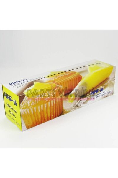 Partivitrini Pipe-it Cream Cream Chanti Squeeze Bag 26x50cm 72 Pieces