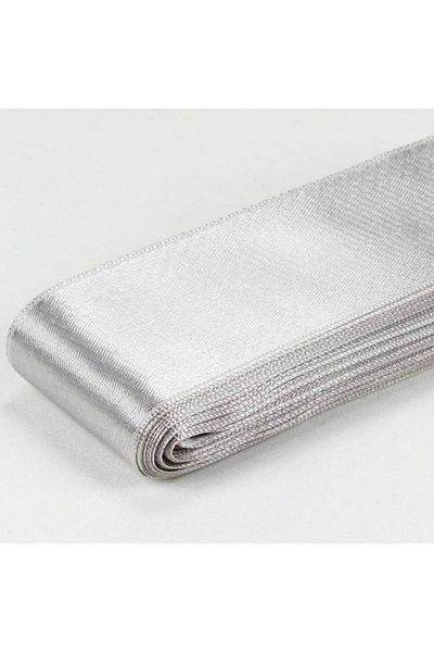 Partivitrini Silver Gray Color Satin Ribbon 5 CmX 10 Meters