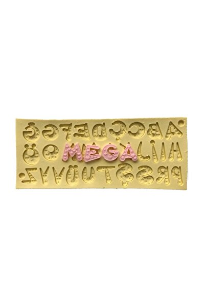 Partivitrini Patterned Alphabet Shaped Silicone Pastry and Candy Pulp Pattern...