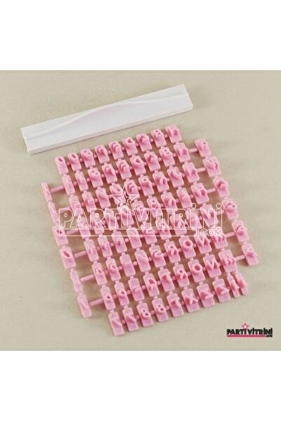 Partivitrini Kurabiye Kaşesi Italik Harf Ve Rakam Baskı Seti