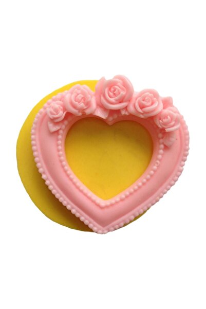 Partivitrini Big Rose Figured Heart Shaped Silicone Pastry and Candy Dough Mo...