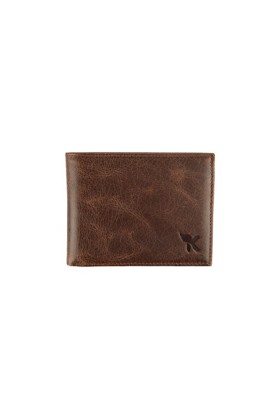 Karalı Deri Hakiki Deri Erkek Cüzdan Kahve C245-02