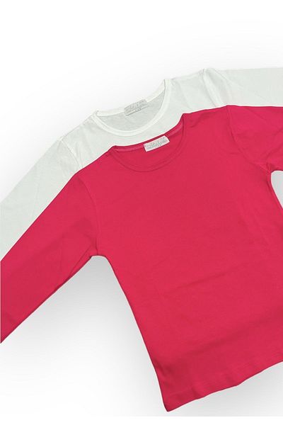 atölye kids Girl's 2-pack Long-sleeved T-shirt badi school sports casual