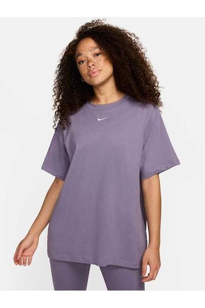 Nike Essential Embroidered Swoos Oversize Women's T-Shirt - Short Sleeve