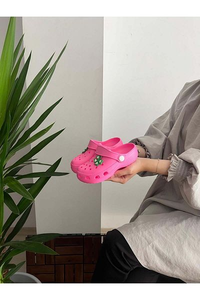 Behtah Kundura Jibbitz Fancy Children's Closed Front Balcony Garden Beach Pool Beach Daily Sandals Slippers