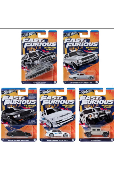 HOT WHEELS Fast&Furious 5'li özel seri