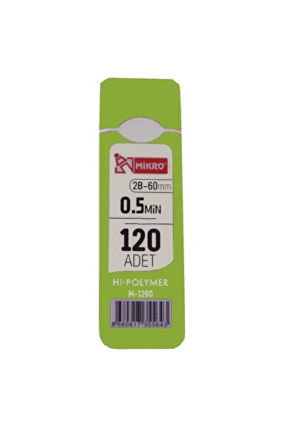 Mikro Lisanslı 2B-60mm Ultra Esnek Kalem Ucu 0.5mm 120'li - 1 Adet Açık Yeşil