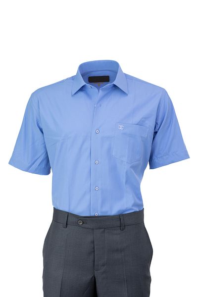 Oppland Ανδρικό πουκάμισο Premium Cotton - Κοντό μανίκι με τσέπες, χαλαρή εφαρμογή