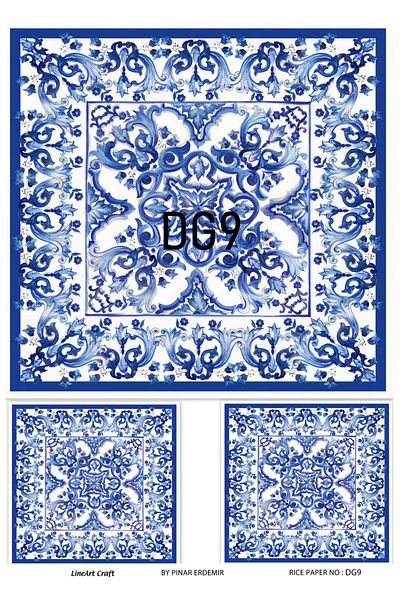 LİNEART Brass Patterned LineArt Decopage Paper - LA-DG9