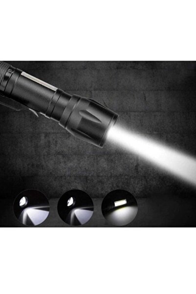 Dalian Home Ultra Güçlü 2500 Lumen 5w Cob Led Usb Şarjlı El Feneri Avcılık Fe...