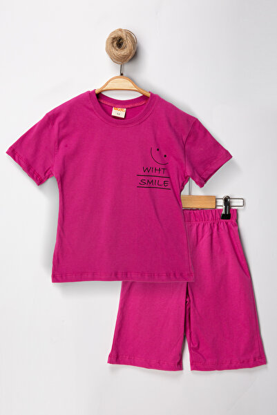 MUTTİ With Smile Shorts and T-shirt Set for Kids