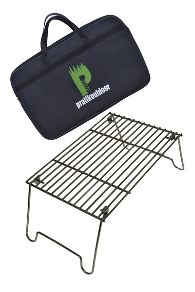 pratikoutdoor Krom Kaplama Katlanır Ateş Üstü Izgara Ve Taşıma Çantası
