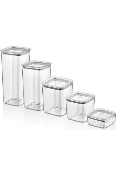 VİP AHMET Sude Square Vacuum Storage Set of 5
