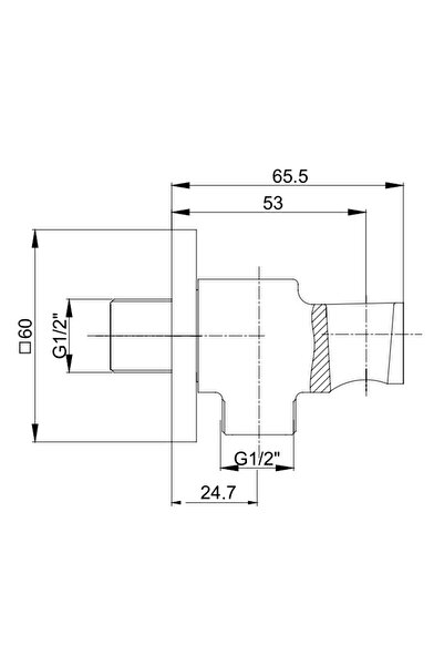 Eca Shower Outlet Elbow Matte Black 102199603C1