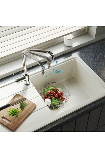 Adell Lento Articulated Kitchen Sink Faucet - Bright Chrome