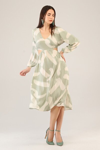 AVVER Γυναικείο φόρεμα με εξώπλατο σχέδιο