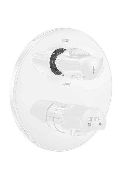 Eca Myra Built-in Bathroom Faucet - 2 Way, Matte White, Surface Mounted102167233C4-YDE