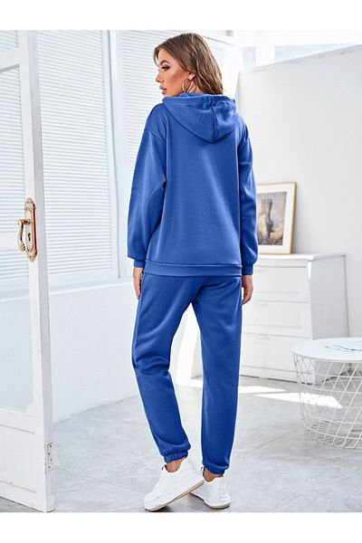 mercoledi Σετ γυναικεία αθλητική φόρμα Oversize με κουκούλα