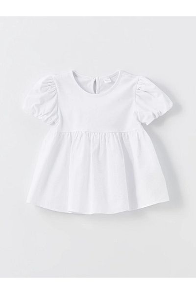 LC Waikiki LCW Baby - Bluză cu mânecă scurtă cu decolteu pentru fetiță