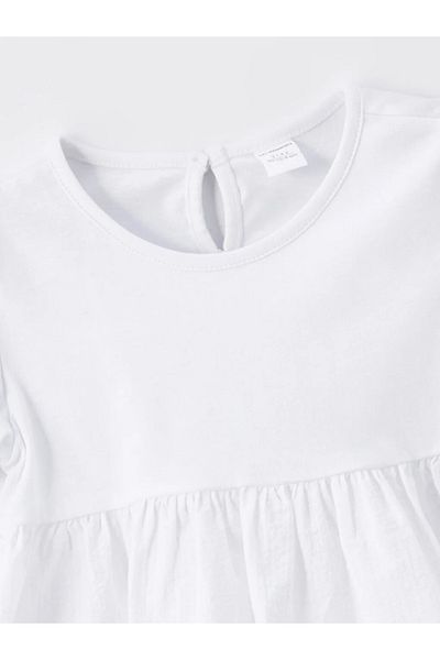 LC Waikiki LCW Baby - Bluză cu mânecă scurtă cu decolteu pentru fetiță
