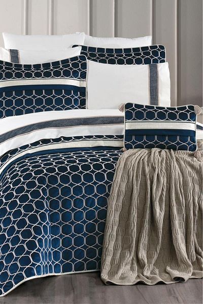 Çeyiz Diyarı Valeron 11 Piece Dowry Set Navy Blue