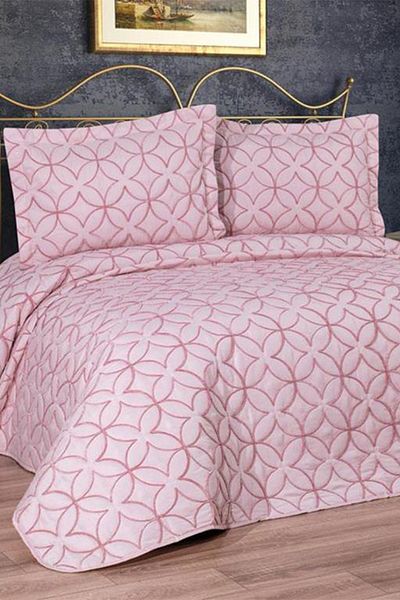 Çeyiz Diyarı Parolin Double Quilted Bedspread Powder