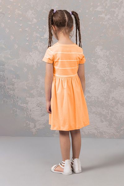 DMB BOYS & GIRLS Rochie pentru fete cu mânecă scurtă din bumbac 100% cu dungi