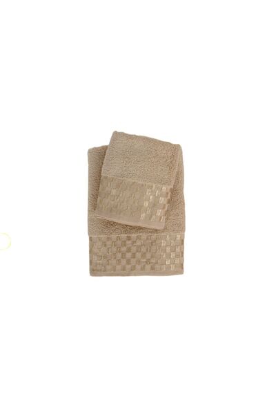 Çeyiz Diyarı Set de prosoape de baie cu model Bamboo Soft Checker - Liliac